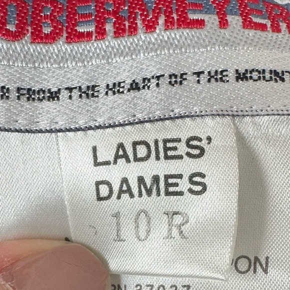 Vintage Obermyer Women's Ski Pants Size 10R Blue Stirrups Wool Nylon Stretch Y2K - Picture 7 of 9